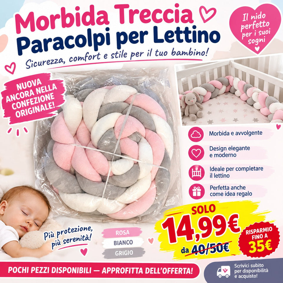 Morbida Treccia Paracolpi per Lettino